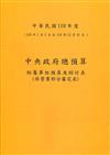 中央政府總預算附屬單位預算及綜計表-非營業部分審定表110年