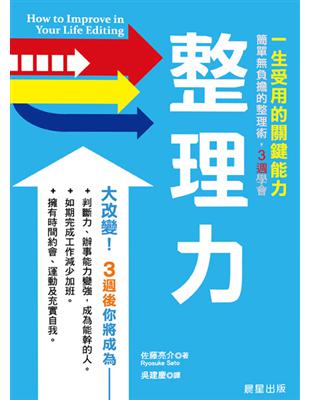 整理力：一生受用的關鍵能力簡單無負擔的整理術，3週學會 | 拾書所