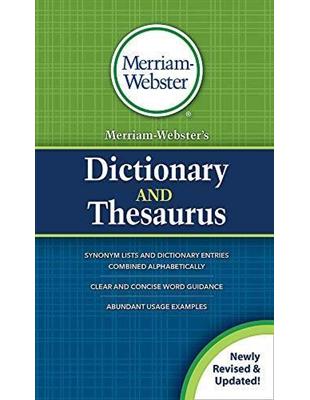 Merriam-Websters Dictionary And Thesaurus (Mass Market) New Edition 2020