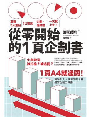 從零開始的1頁企劃書：掌握3大重點，12要素，企劃．提案書一次就上手！ (電子書)