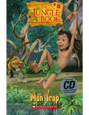 Scholastic Popcorn Readers Level 1: The Jungle Book: Man Trap with CD | 拾書所